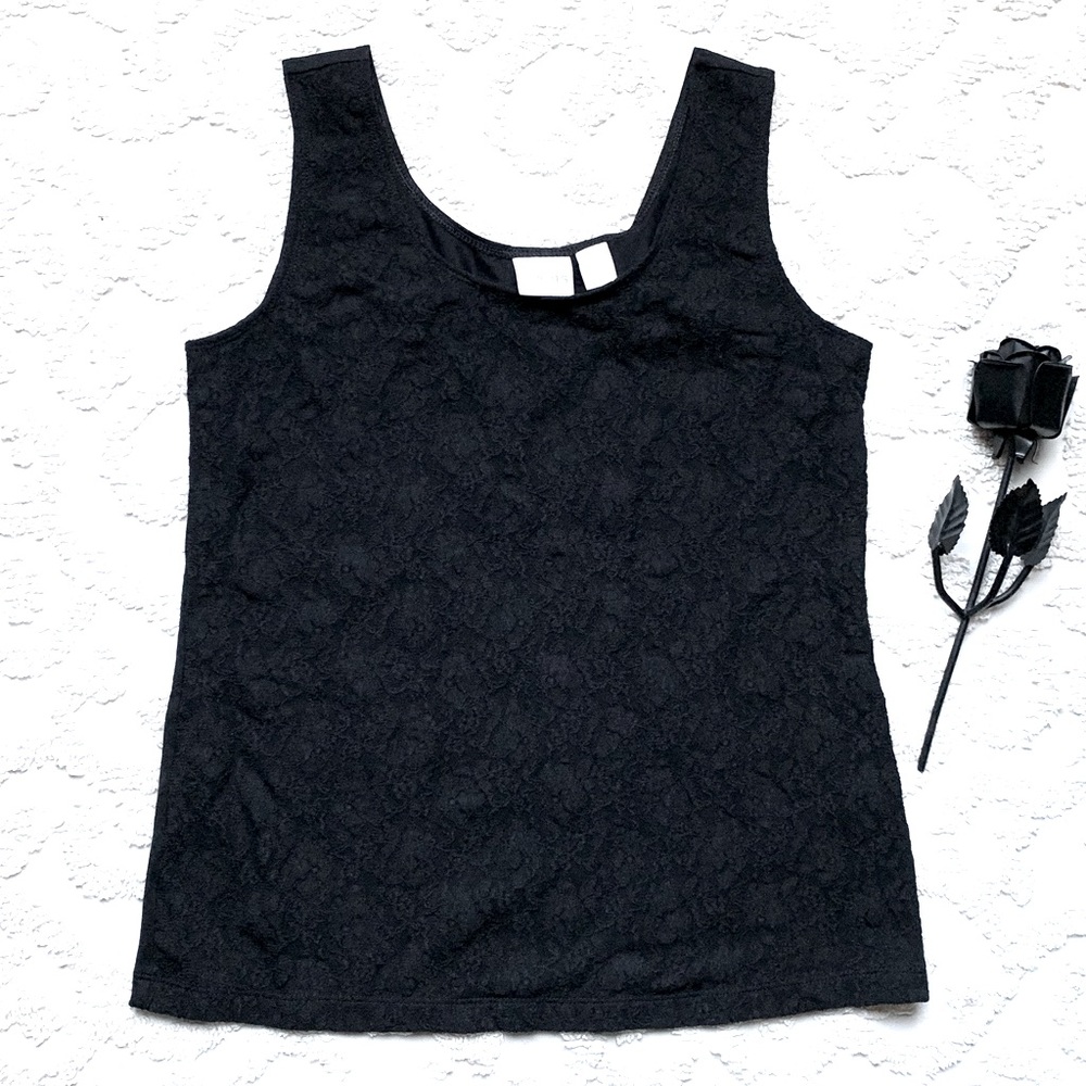 Gothic Black Lace tank Chico's medium